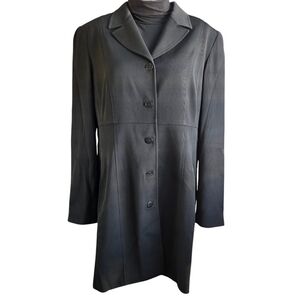 Renfrew Womens Black Trench Coat Sz 14